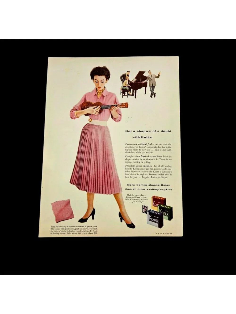 Vintage 1954 Women's Instant Collection Lot Kotex Coca-Cola Ad Luxrite Hairnet